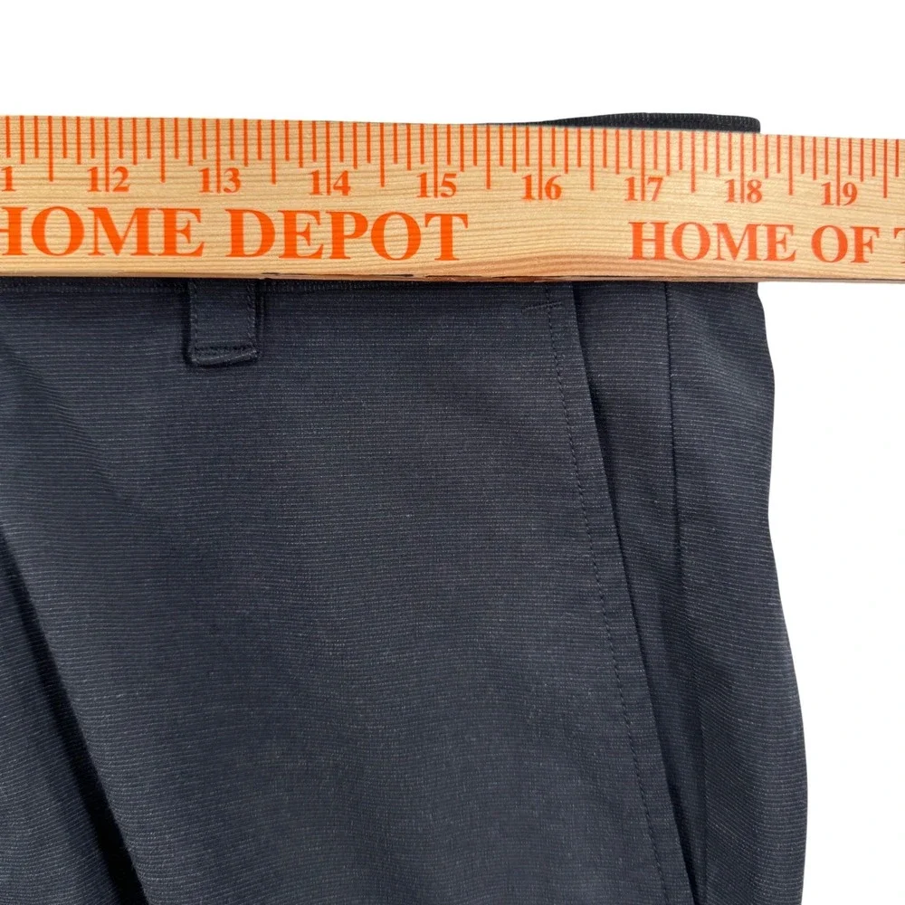 Banana Republic Performance Chino Shorts Mens 38 Black Elastic Back Tech Stretch